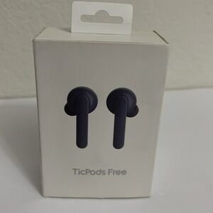 TicPods Free Wireless Bluetooth Earbuds Blue‎ Charging Case New